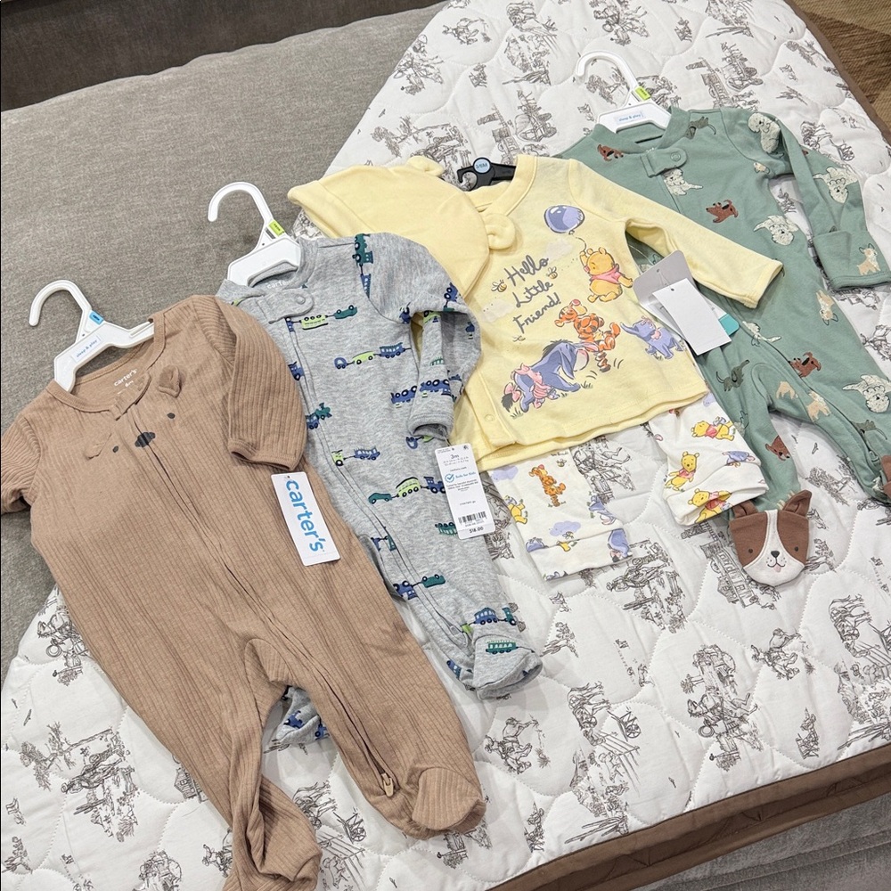 NWT boys clothing lot sizes range from 3 months-6 months